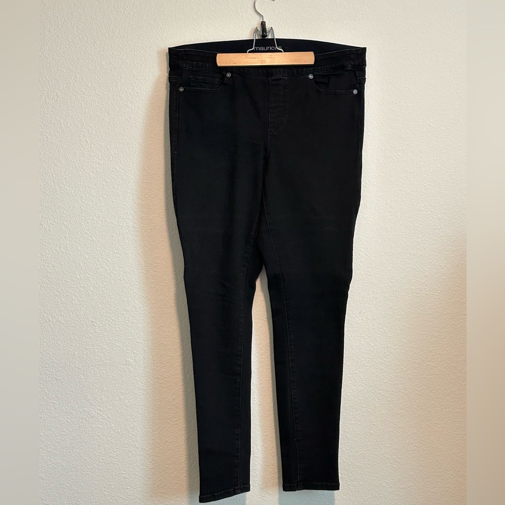 Maurice’s ever flex high rise pull on black jeans